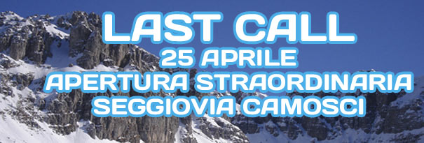 25 aprile: last call per gli sciatori!